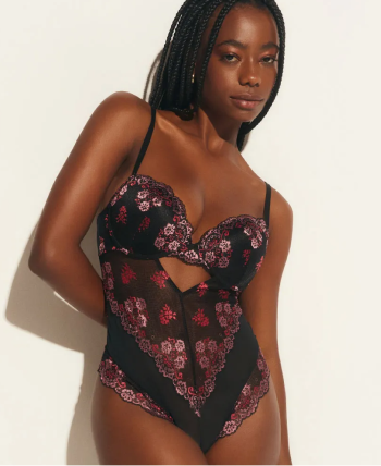 Body Sem Manga Renda Melissa Colorido